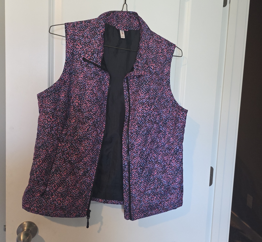exertek Purple and Pink Patterned Sleeveless Vest